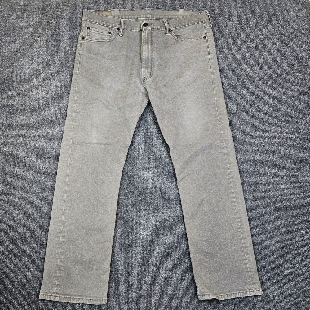 Levis 513 Jeans Men's 38x30 Slim Straight Gray Denim Medium Wash
